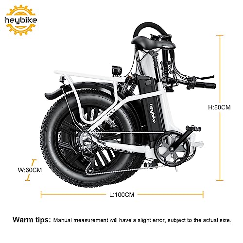 Heybike Ranger White Foldable Electric Bike with Fat Tires