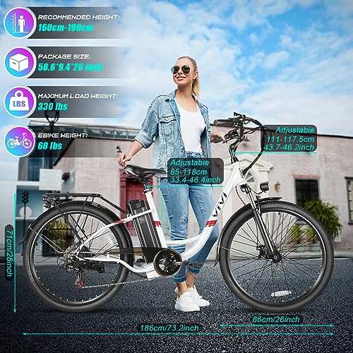 Vivi C26 Commuter Electric Cruiser Bike 