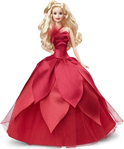 2022 Holiday Barbie Doll with Stand - Blonde Hair