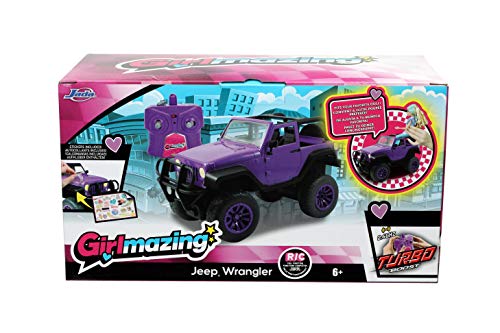 Barbie-themed Purple Jeep R/C Toy (1:16 Scale)