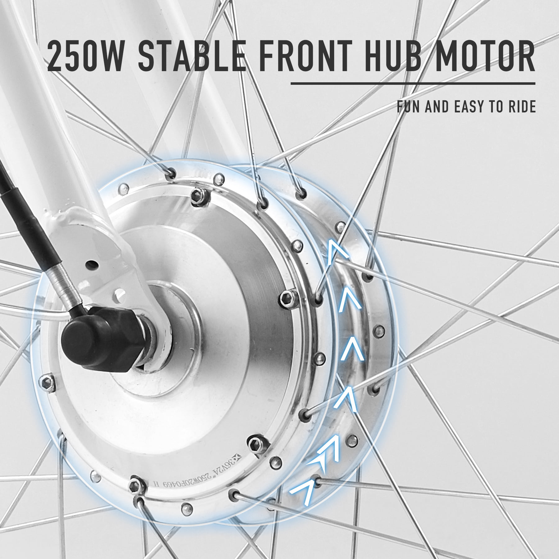 VIRIBUS 26" Adult Electric Trike - White