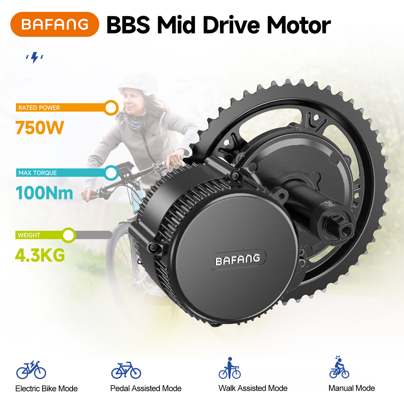 Bafang 48V750W Mid Drive eBike Conversion Kit