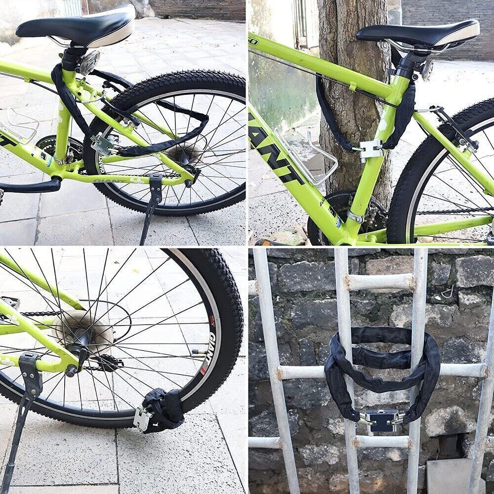 Heavy Duty Bike Lock With Chain Cable