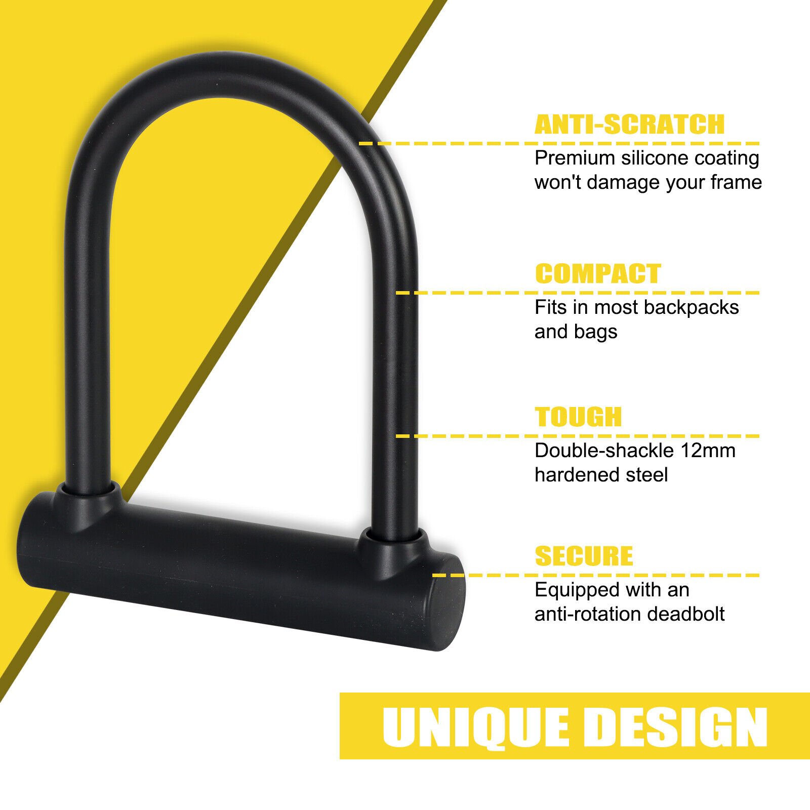 Ultra-strong eBike U Lock with 4ft Security Cable