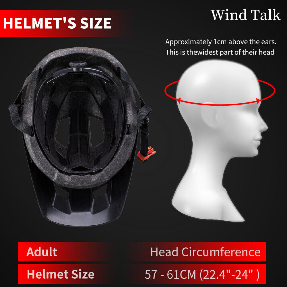 Adult Mountain Helmet with Large Visor for eBikes