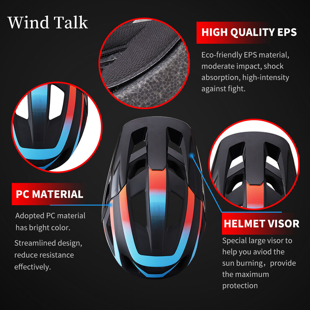 Adult Mountain Helmet with Large Visor for eBikes