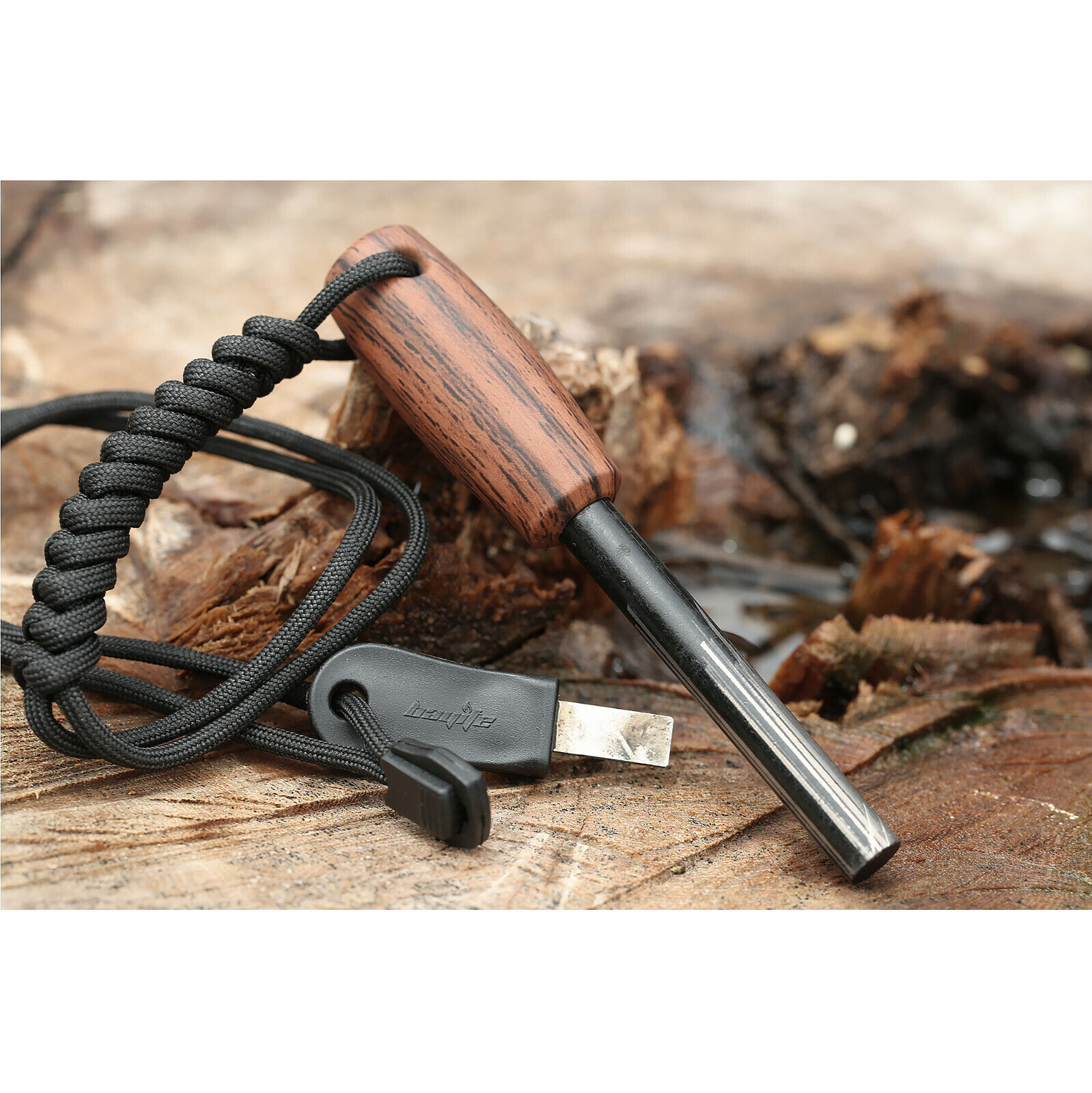 Ferro Rod Fire Starter with Handle & Striker