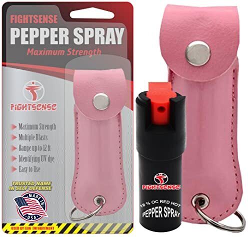 Compact FIGHTSENSE Self Defense Pepper Spray - Maximum Strength