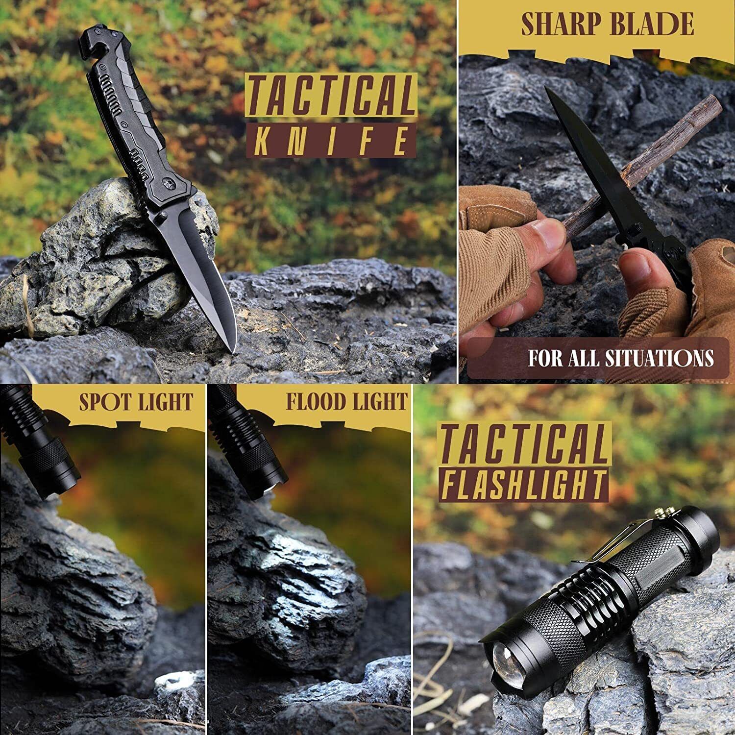 Outdoor Survival Kit with 14 Tools