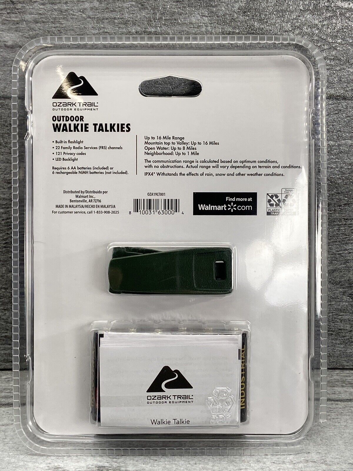 Green Walkie Talkie, 22 Channels, IPX4