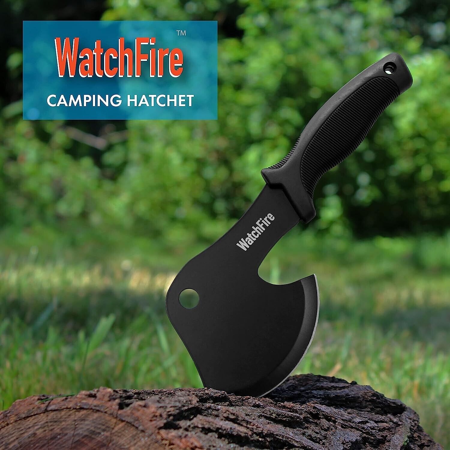 WatchFire Hatchet: Rubber Handle Survival Axe
