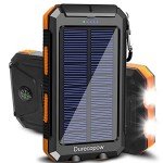 Durecopow 20,000mAh Waterproof Solar Charger - Orange