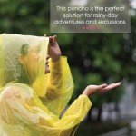 5 Pack of Thicker Yellow Hooded Rain Ponchos