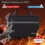 Fireproof Accordion File Organizer with Zipper & Labels