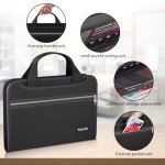 Fireproof Accordion File Organizer with Zipper & Labels