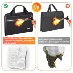 Fireproof Accordion File Organizer with Zipper & Labels