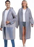 Reusable Borogo Rain Ponchos for Adults - 2 Pack