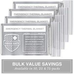 Swiss Safe 10-Pack Emergency Mylar Thermal Blankets