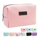 Compact Travel Makeup Bag for Purse (Pink)