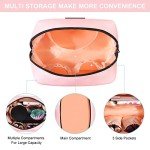 Compact Travel Makeup Bag for Purse (Pink)
