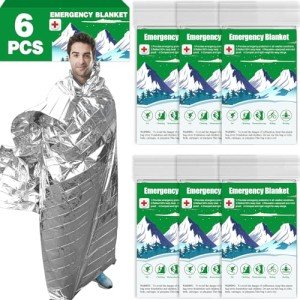 CXYARY 6 Pack Thermal Emergency Survival Blankets