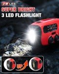 Hand Crank Emergency Radio with LED Flashlights