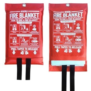 WUERLI Emergency Fire Blanket, 40" x 40", 2 Pack