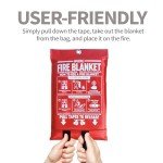 WUERLI Emergency Fire Blanket, 40" x 40", 2 Pack