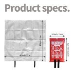 WUERLI Emergency Fire Blanket, 40" x 40", 2 Pack