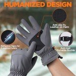Waterproof Winter Gloves with Touchscreen for Outdoors