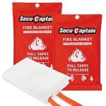 SecuCaptain Emergency Fire Blanket - 2 Pack 40"x40