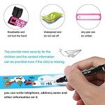 12-Pack Waterproof ID Wristbands for Kids