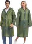 Reusable Borogo Rain Ponchos for Adults - 2 Pack