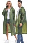 Reusable Borogo Rain Ponchos for Adults - 2 Pack