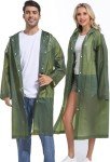 Reusable Borogo Rain Ponchos for Adults - 2 Pack