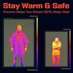 Emergency Poncho & Mylar Blanket Liner - 4 Pack