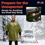 Emergency Poncho & Mylar Blanket Liner - 4 Pack