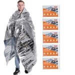 Mylar Thermal Emergency Blankets (5 Pack) 82x64