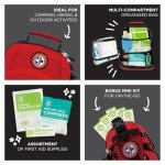 Comprehensive 398pc Emergency First Aid Kit with Mini Kit