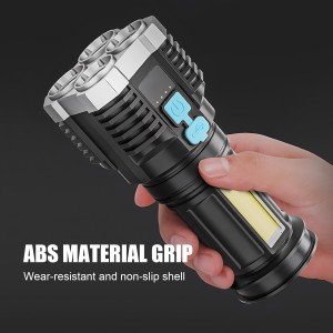 High Power Rechargeable Flashlight for Self Defense