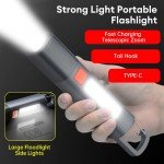 Bright COB Mini Zoomable Waterproof Flashlight - 1-10PCS