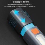 Bright COB Mini Zoomable Waterproof Flashlight - 1-10PCS