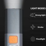 Bright COB Mini Zoomable Waterproof Flashlight - 1-10PCS