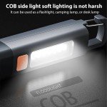 Bright COB Mini Zoomable Waterproof Flashlight - 1-10PCS