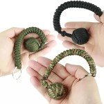 Survival Keychain with Umbrella Rope and Steel Ball