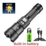 High-Power Rechargeable LED Tactical Flashlight 2024