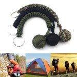 Survival Keychain with Umbrella Rope and Steel Ball