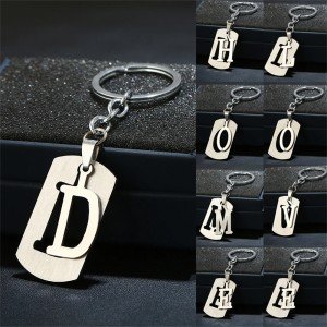 Stainless Steel A-Z Letters Keychain for Everyone