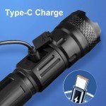 High-Power Rechargeable LED Tactical Flashlight 2024