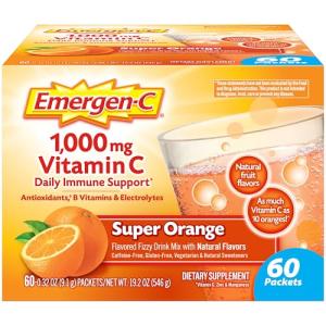 Emergen-C Super Orange Vitamin C Immune Support 60 Packets